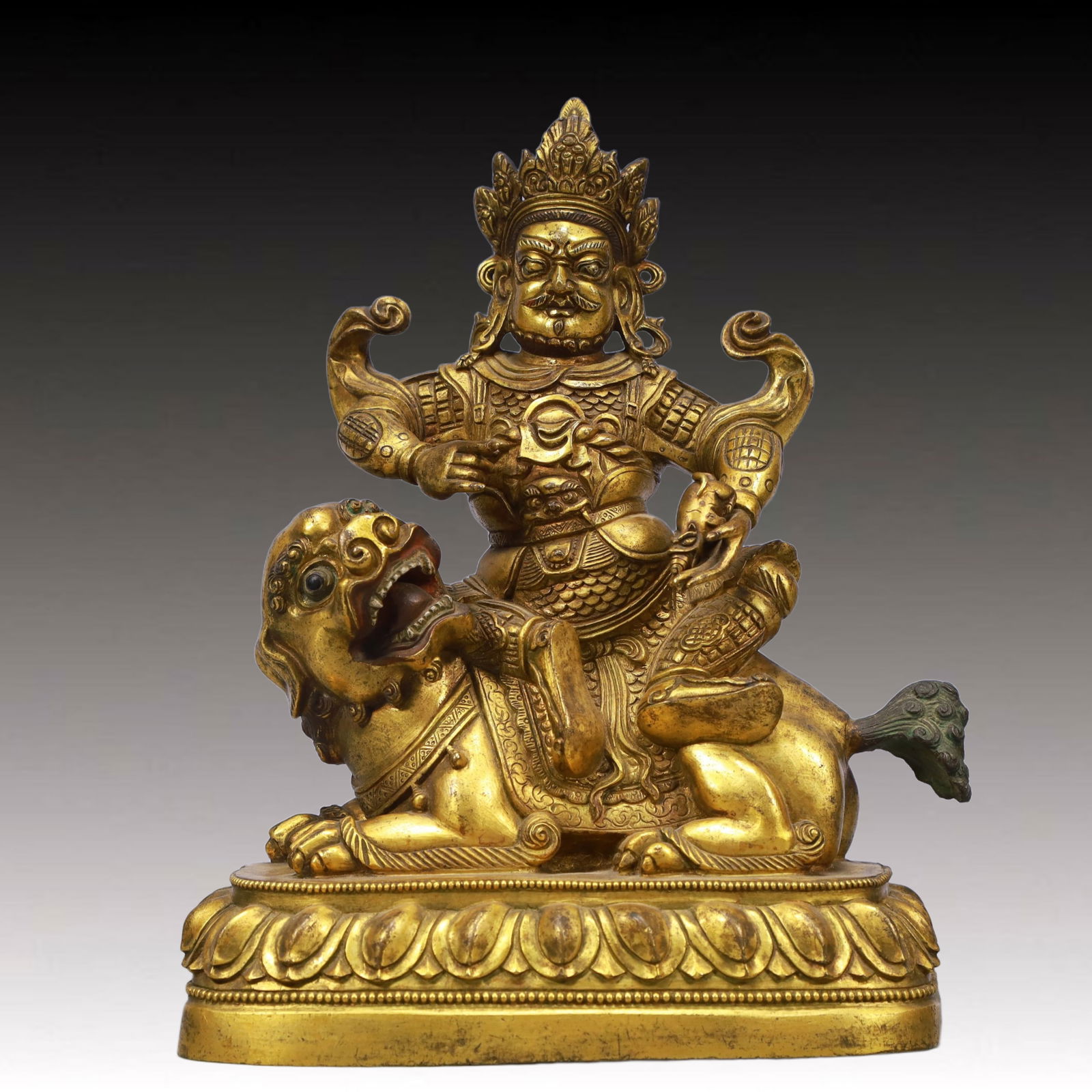 A Solemn Gilt Bronze Statue of Mammon (1 of 9)