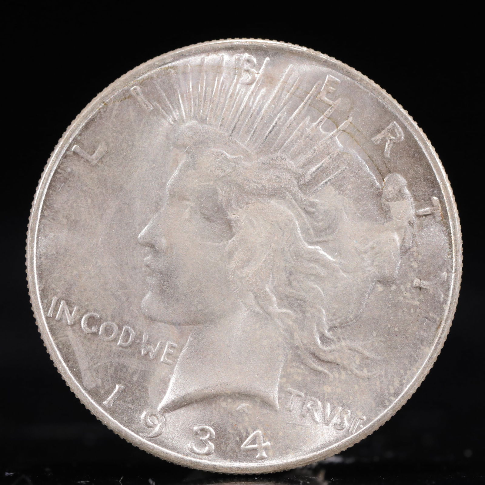 Liberty In God We Trust 1934 Sterling Silver One Dollar Coin (1 of 2)