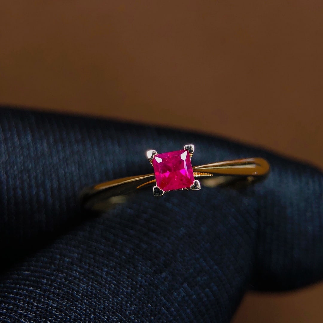 0.3Ctw Natural Ruby Ring - 2