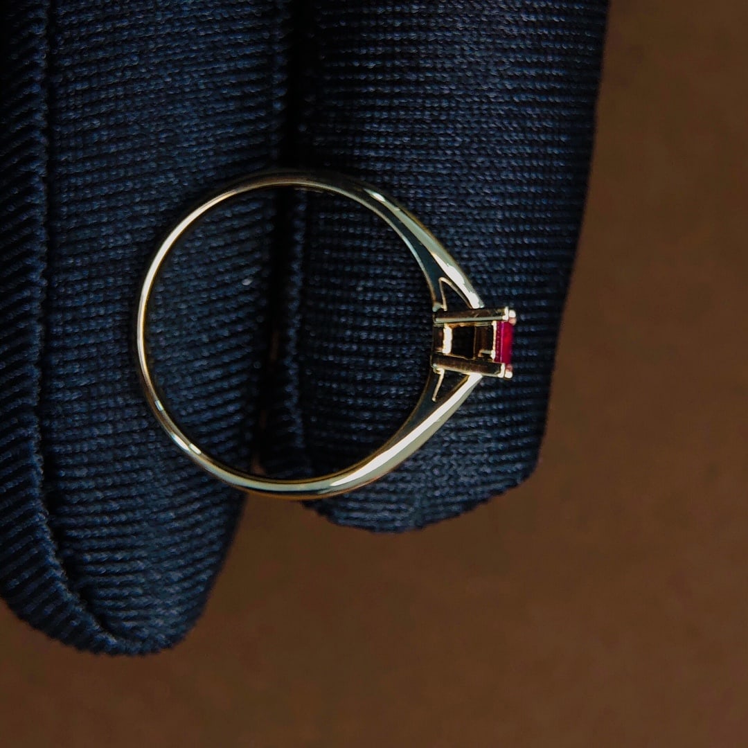 0.3Ctw Natural Ruby Ring - 4