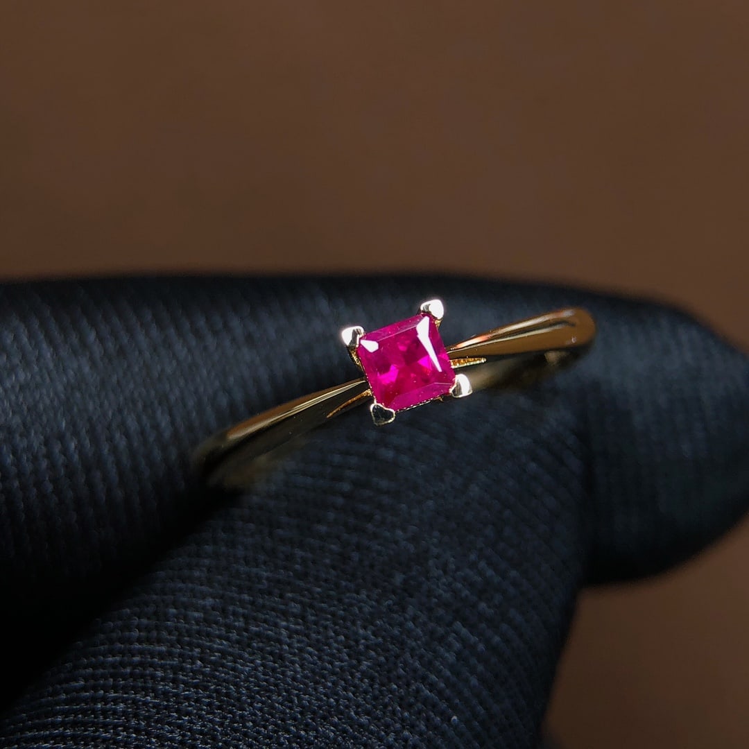 0.3Ctw Natural Ruby Ring - 5