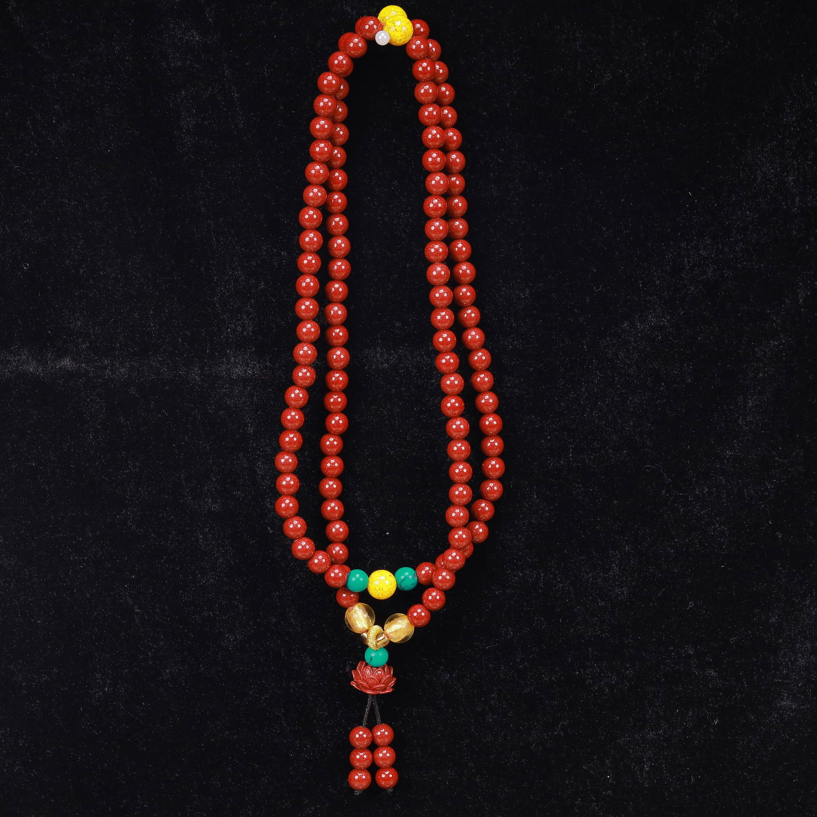 An Exquisite Cinnabar Lotus Pattern Pendant - 6