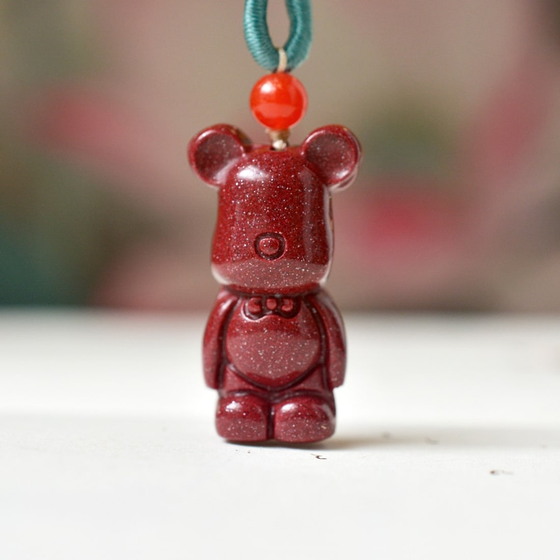 An Exquisite Cinnabar Animal Pendant: An Exquisite Cinnabar Animal Pendant,Size:0.6inx1.1in,Weight:8.5g 朱砂动物挂件