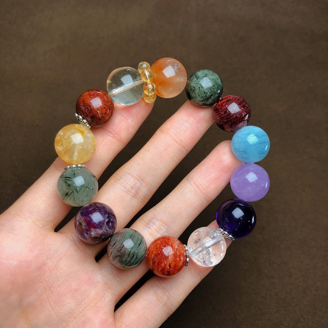 An Exquisite Multi-Gem Bracelets: An Exquisite Multi-Gem Bracelets,Size:0.6in,Weight:59.4g 多宝手串