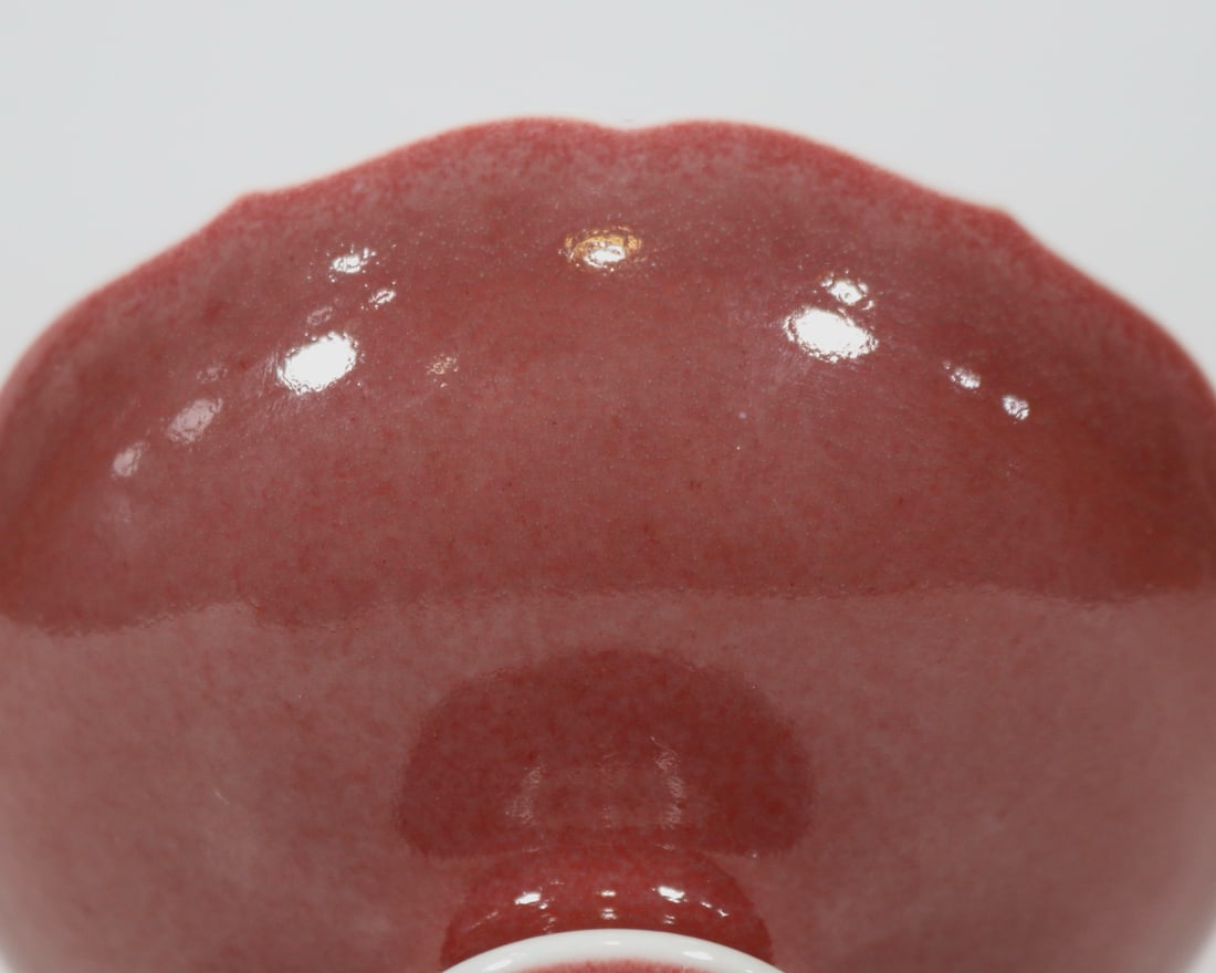 An Exquisite PeachBloom-Glazed Candlestick - 5
