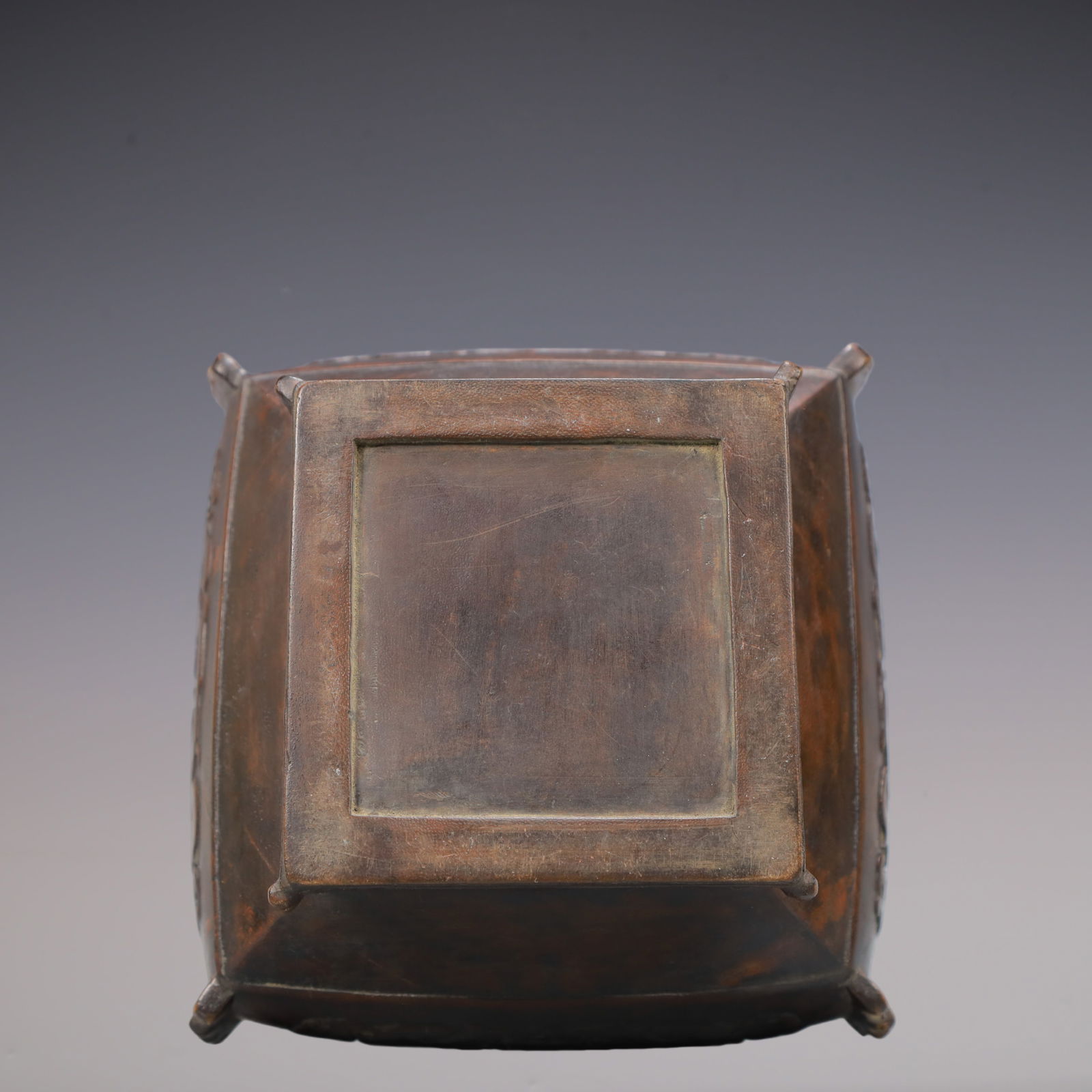 A Exquisite Eaglewood Beast-Face Pattern Double-Ears Vase - 9