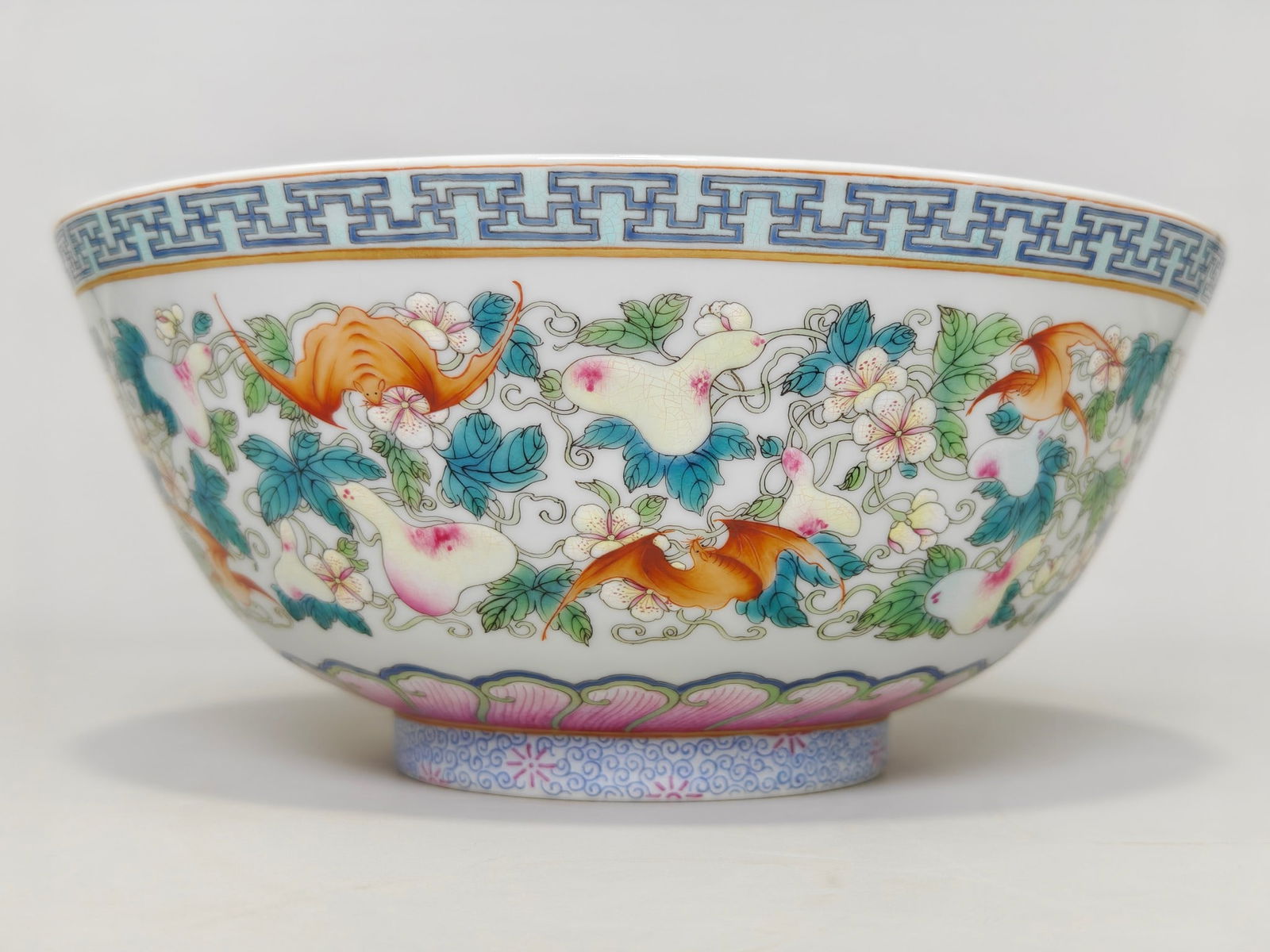 An Exquisite Famille-Rose Bats and Peach Pattern Bowl (1 of 7)