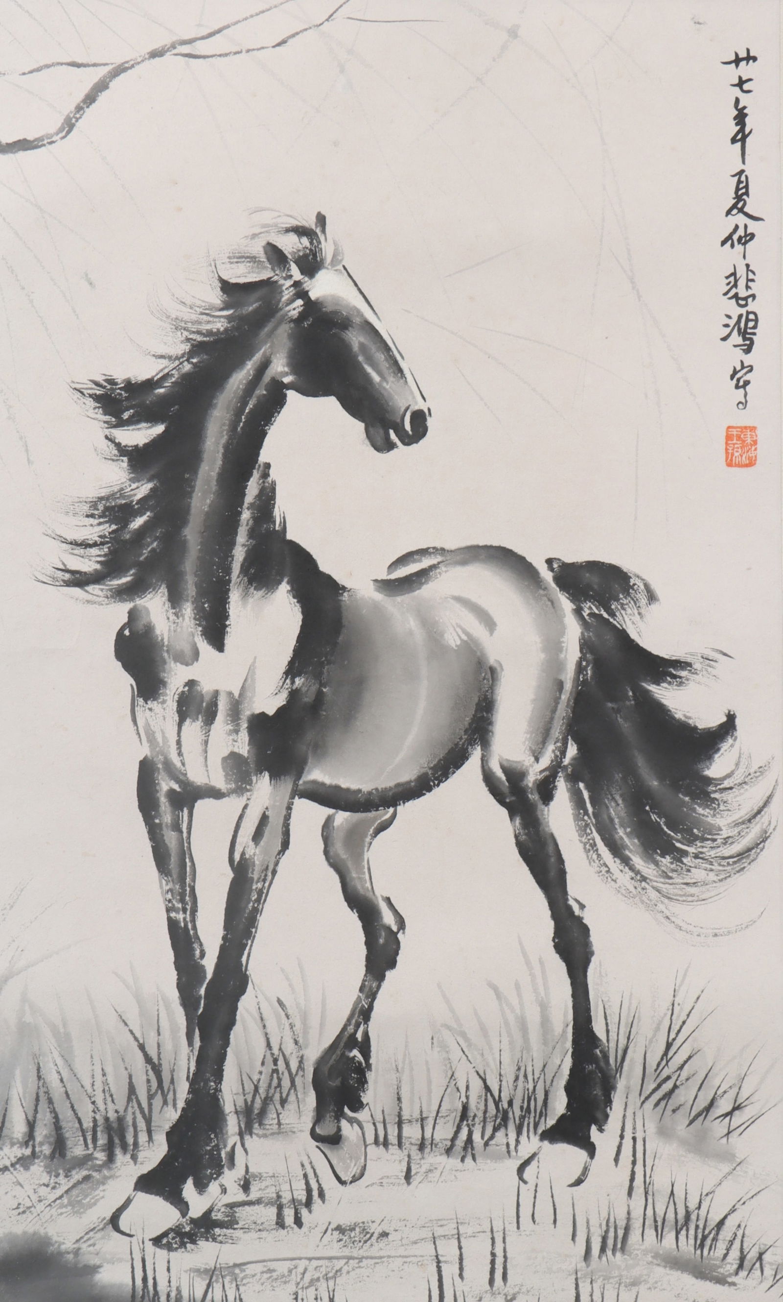 An Fabulous Chinese Ink Horse By Paper (1 of 3)