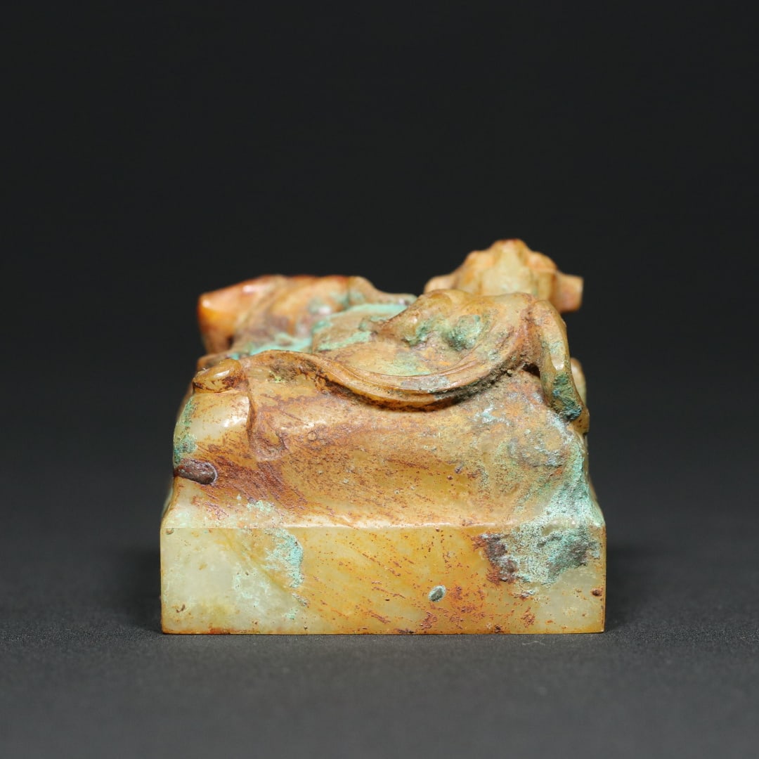 An Exquisite White Jade Dragon Pattern Seal - 3
