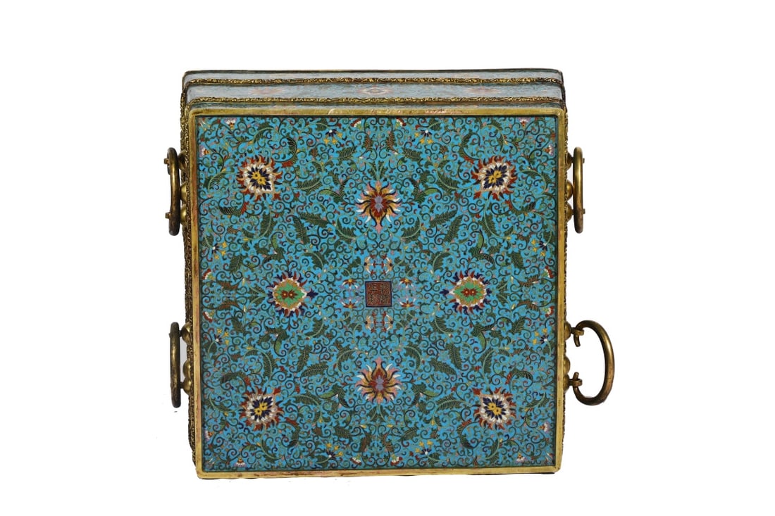 An Exquisite Cloisonne Lotus Pattern Box - 7