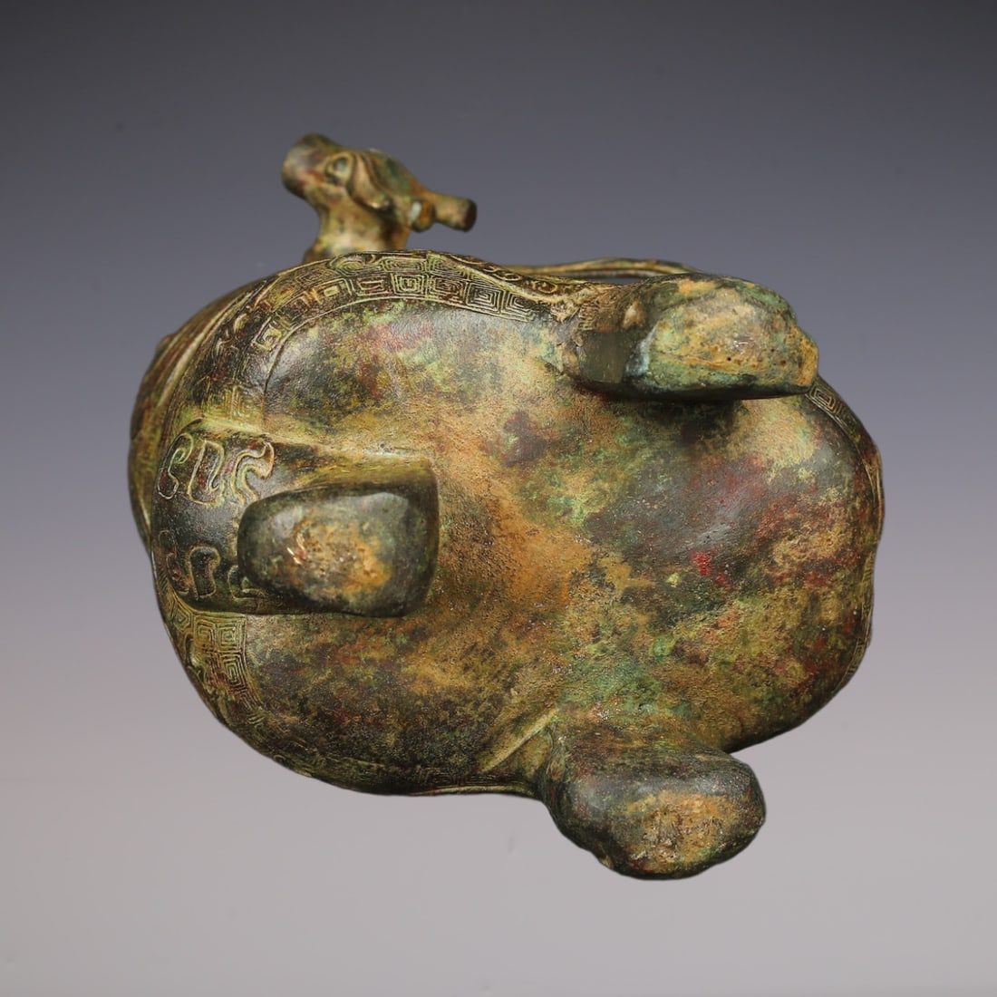 An Exquisite Bronze Beast-Face Pattern Ewer - 9