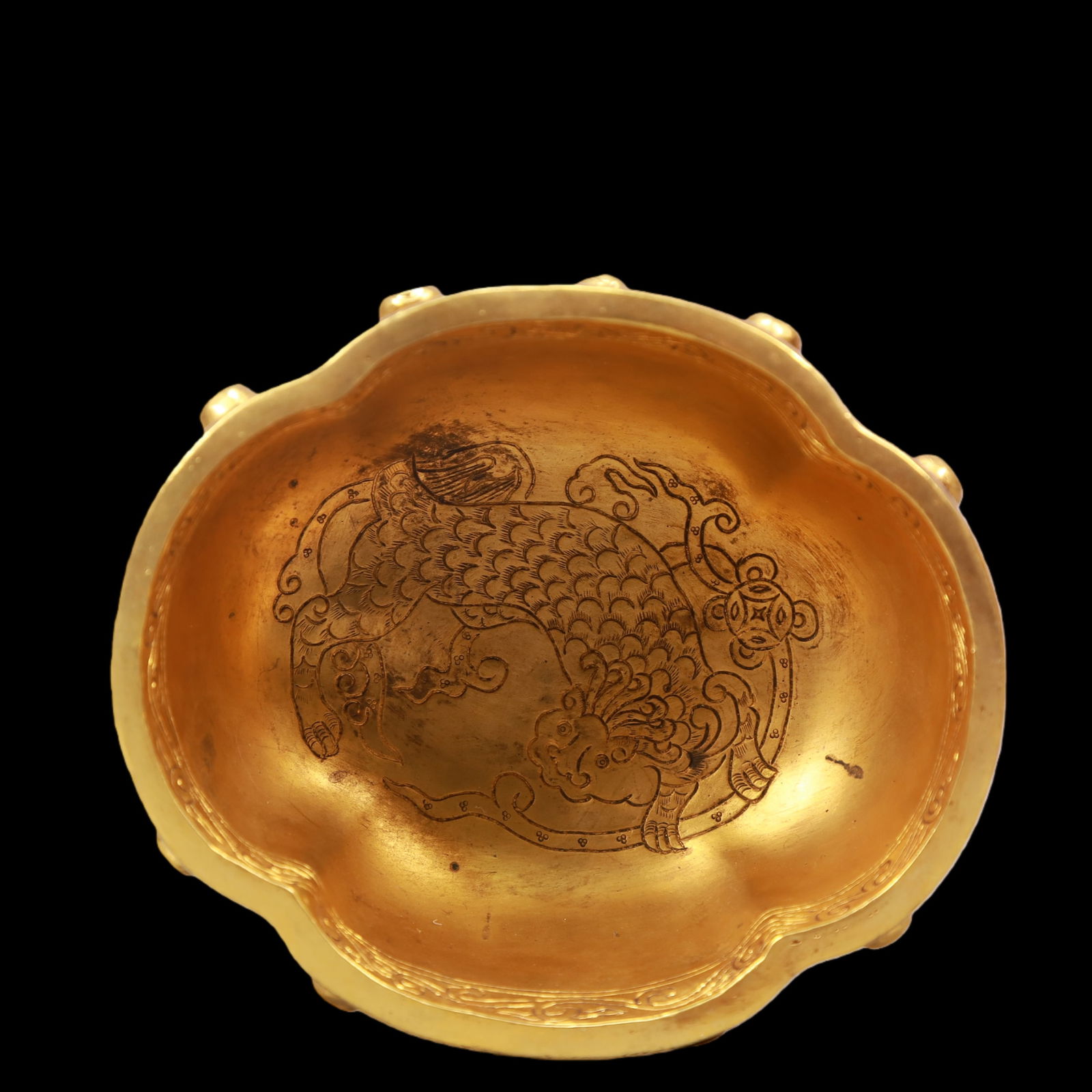 A Exquisite Gilt Bronze Auspicious Beast Pattern Cup - 8