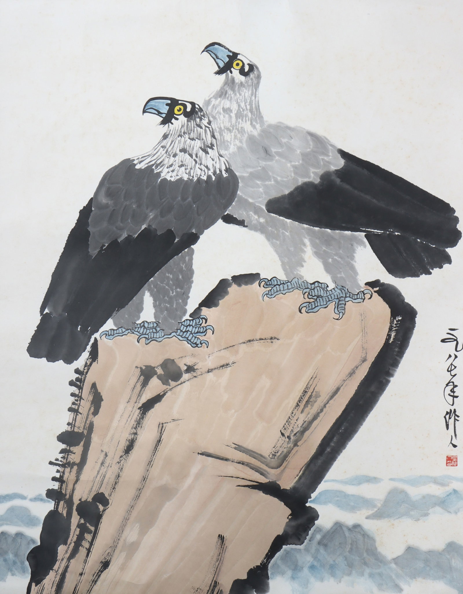 An Fabulous Chinese Ink Eagle By Paper (1 of 3)