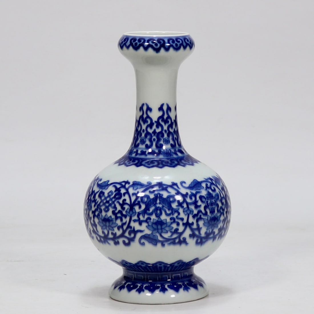 An Exquisite Blue and White Eight Treasures Pattern Lotus Pattern Vase (1 of 9)