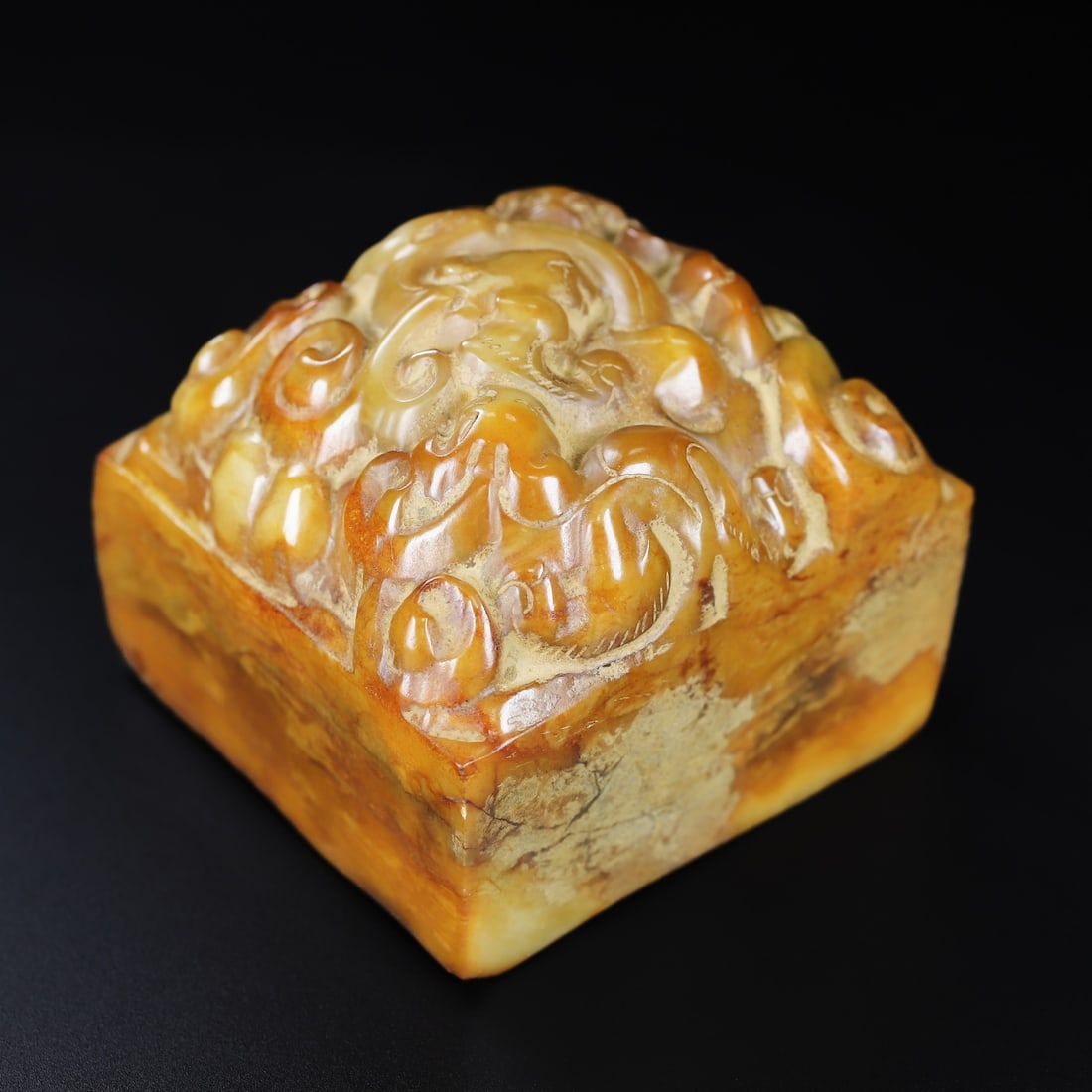 An Exquisite White Jade Dragon Pattern Seal - 8