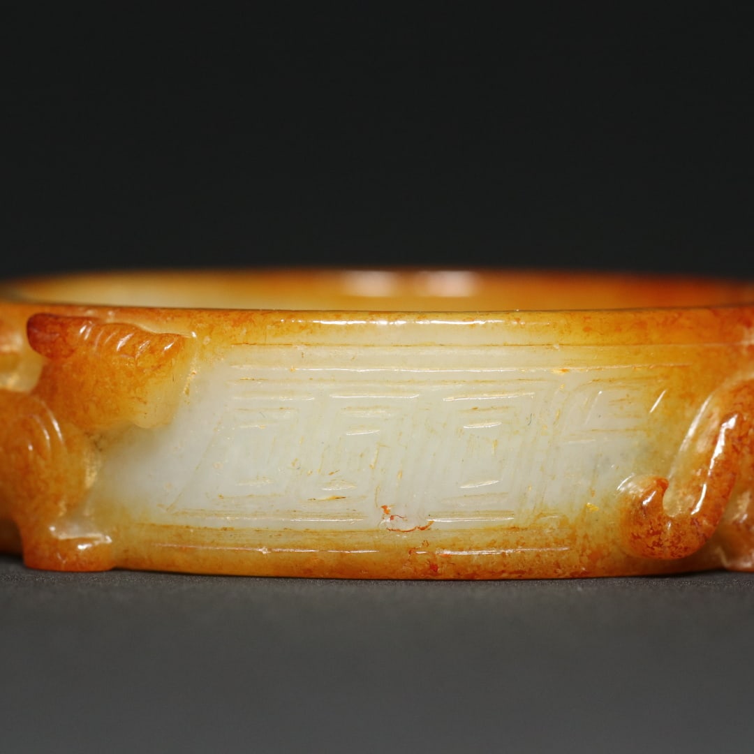 An Exquisite White Jade Tiger Pattern Bracelets - 7