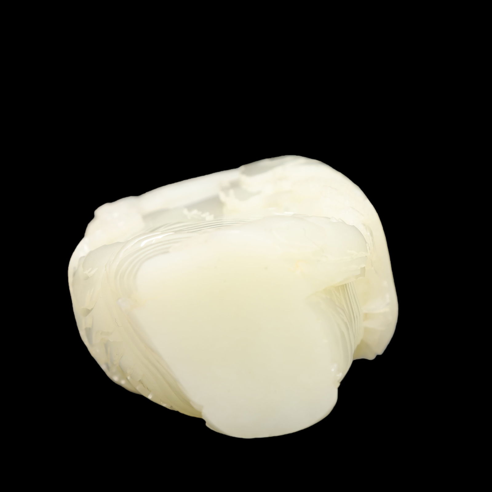 A Exquisite White Jade Pine Pattern Goblet - 9