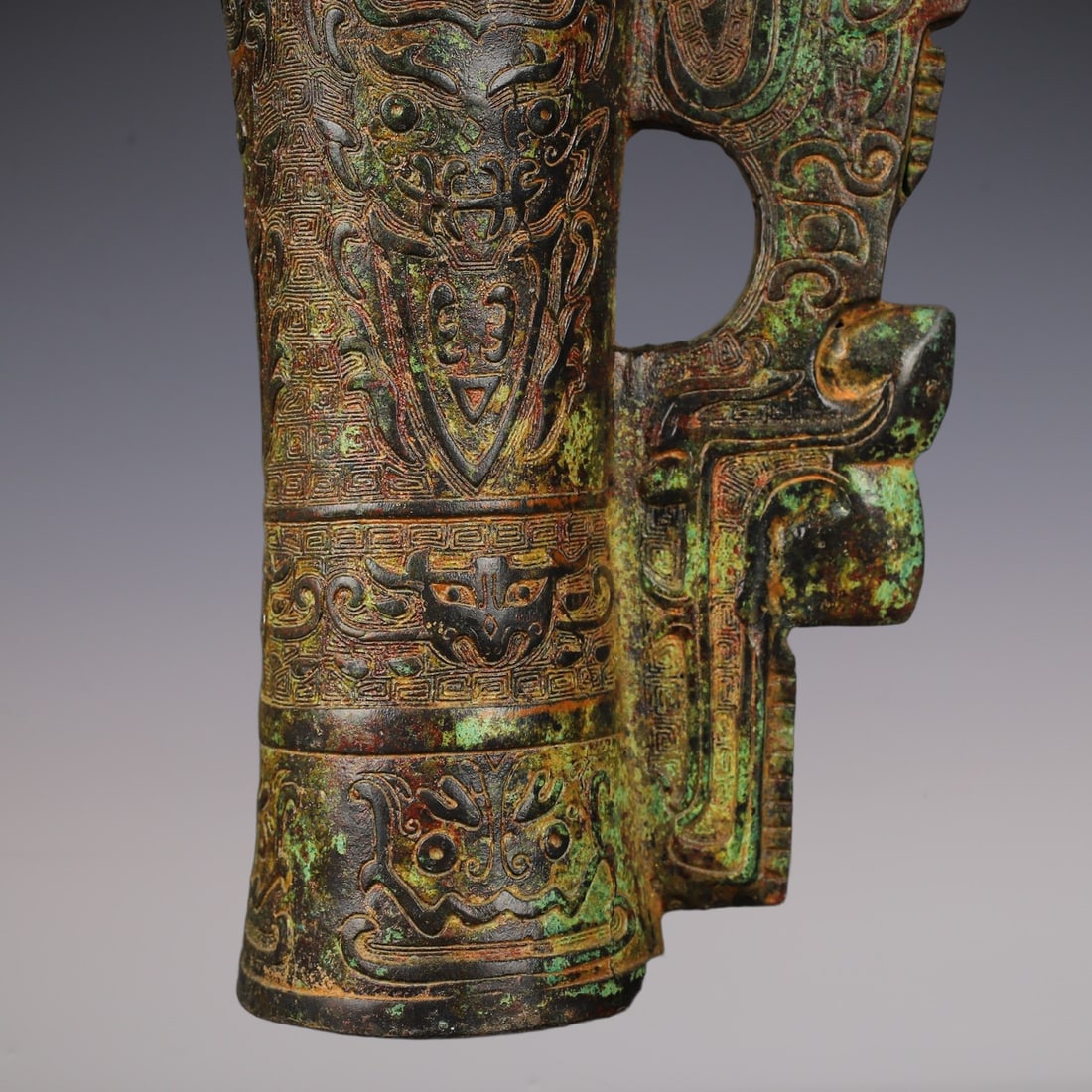 An Exquisite Bronze Beast-Face Pattern Cup - 3