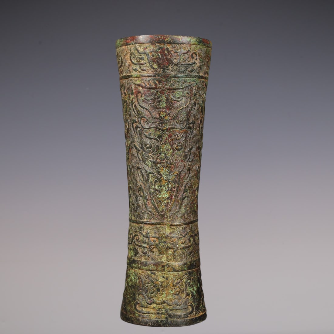 An Exquisite Bronze Beast-Face Pattern Cup - 7