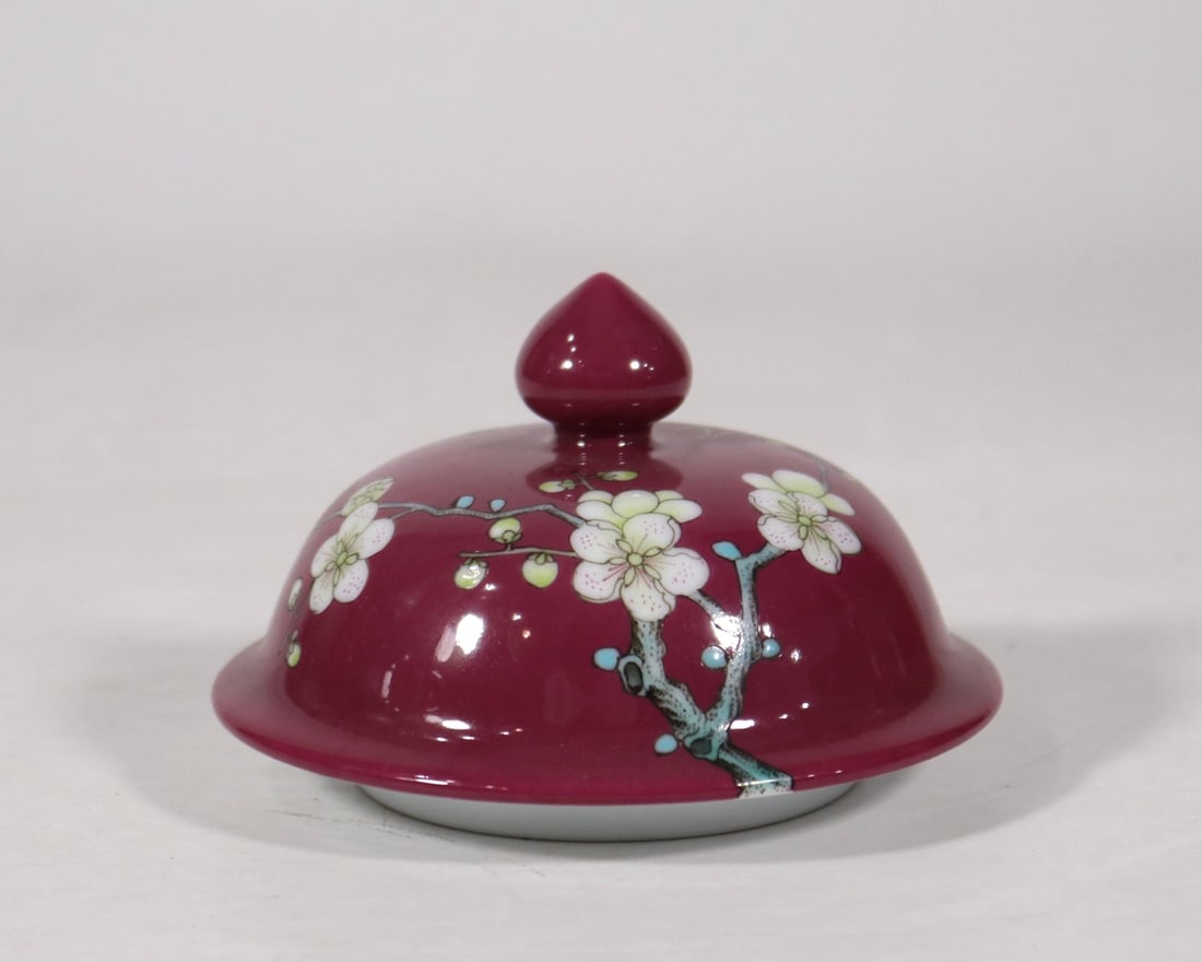 An Exquisite Ruby Red-Glazed Flower Pattern Jar - 5