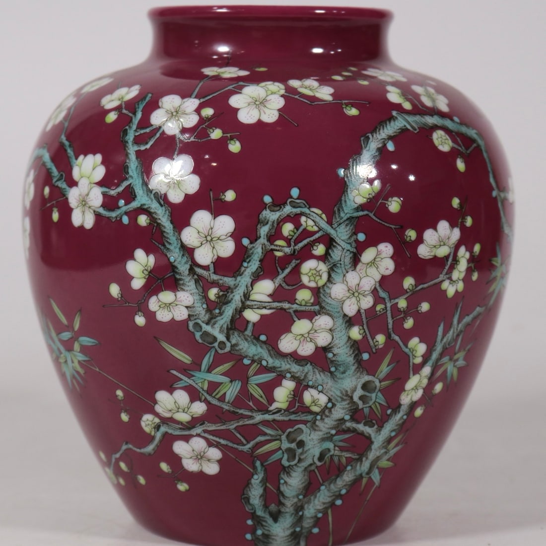 An Exquisite Ruby Red-Glazed Flower Pattern Jar - 6