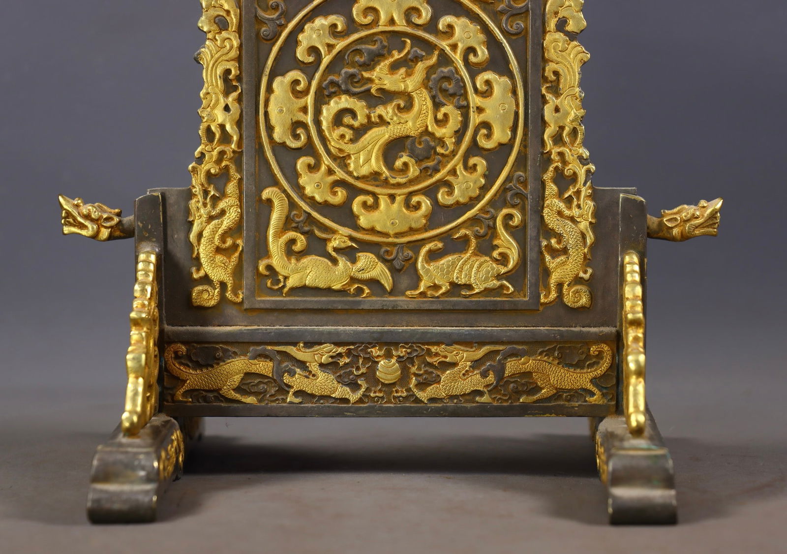 An Exquisite Gilt Bronze Auspicious Beast Pattern Screen - 7