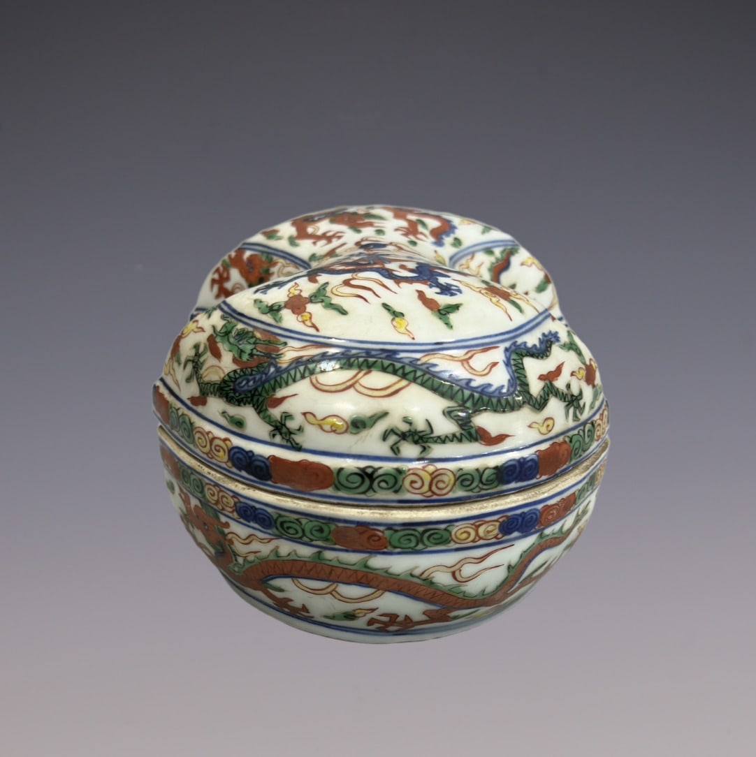 An Exquisite Wucai Dragon Pattern Box - 3