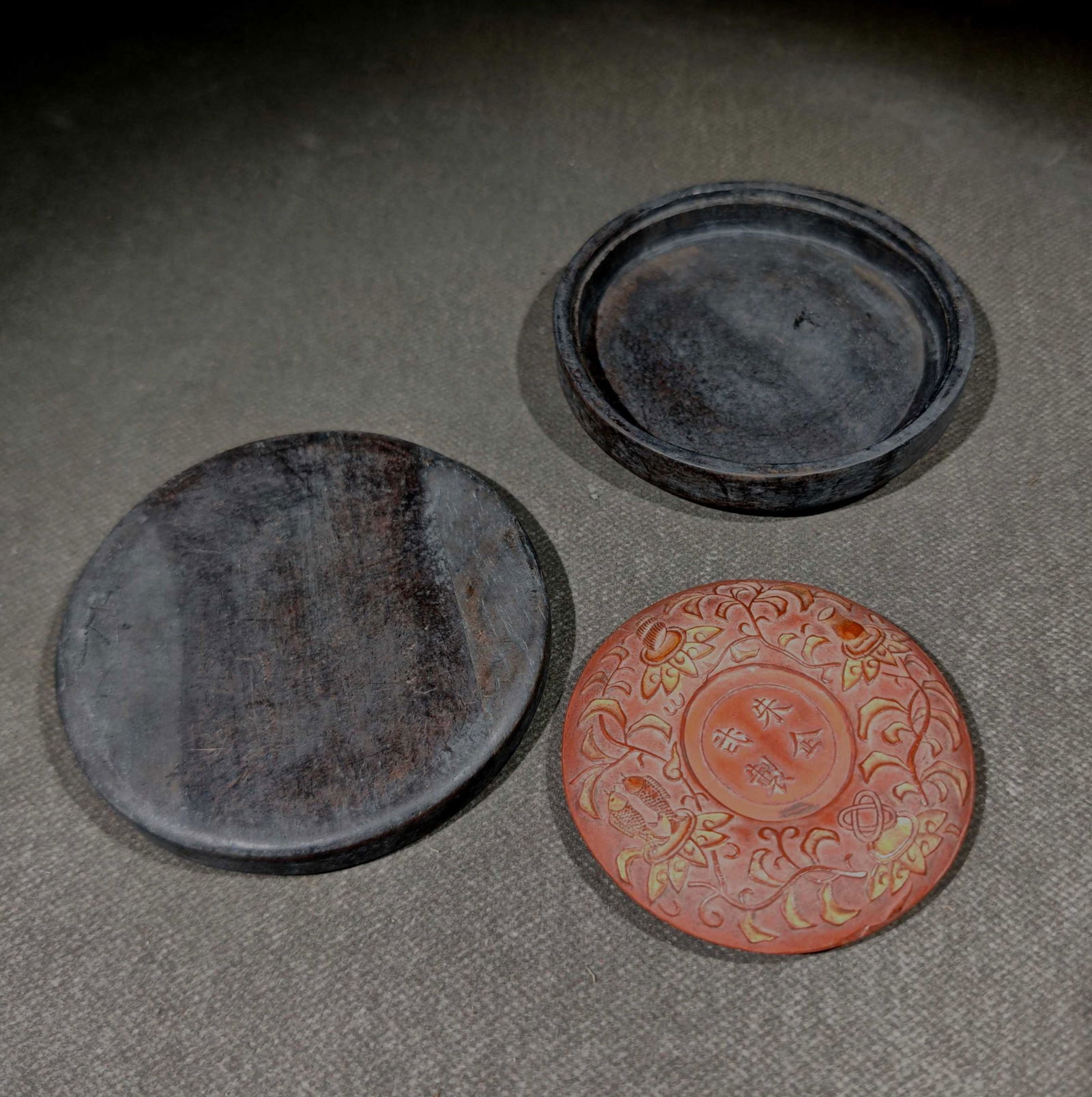 An Exquisite Eight Treasures Pattern Inkstone - 9