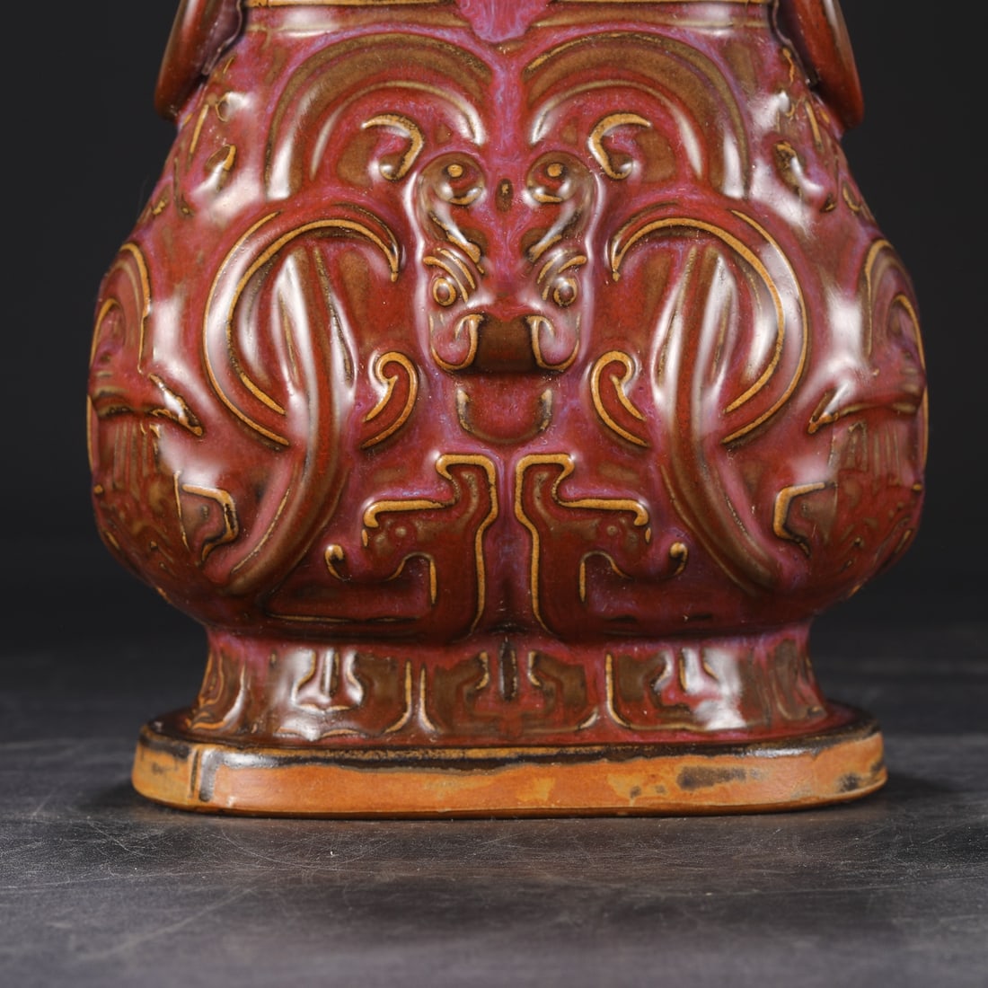 An Exquisite Jun yao Beast-Face Pattern Double-Ears Jar - 9