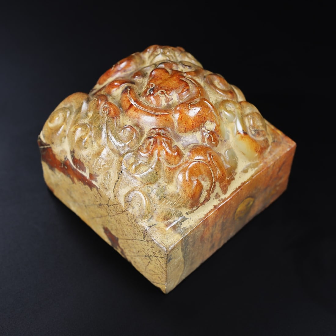 An Exquisite White Jade Dragon Pattern Seal - 4