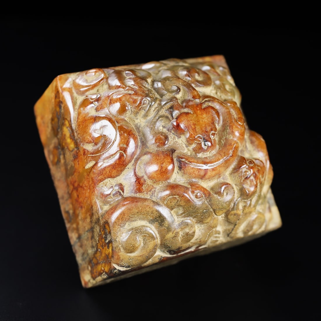 An Exquisite White Jade Dragon Pattern Seal - 9