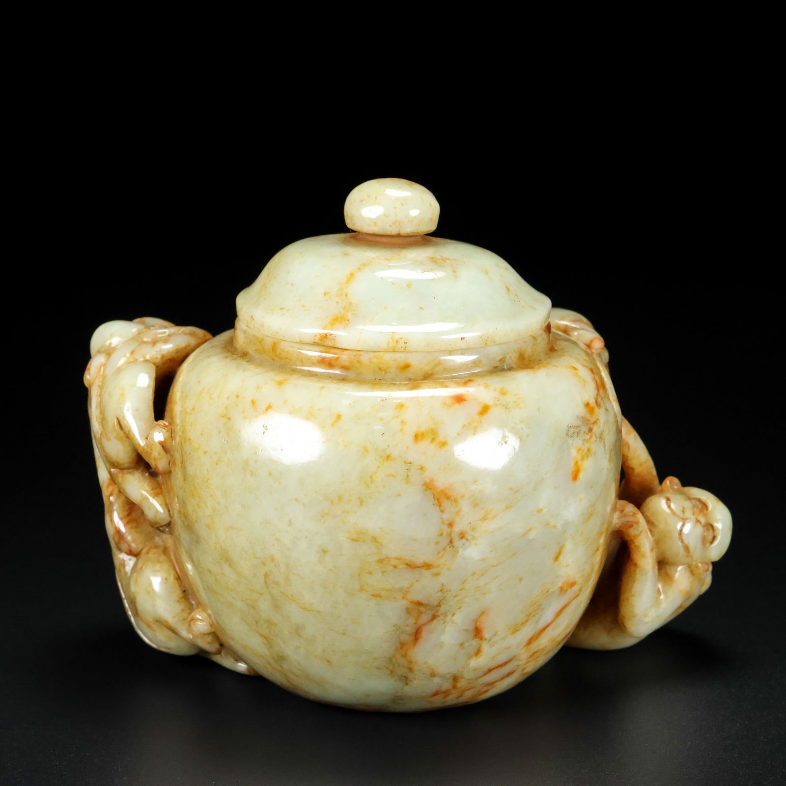 An Exquisite White Jade Monkey Pattern Censer - 5