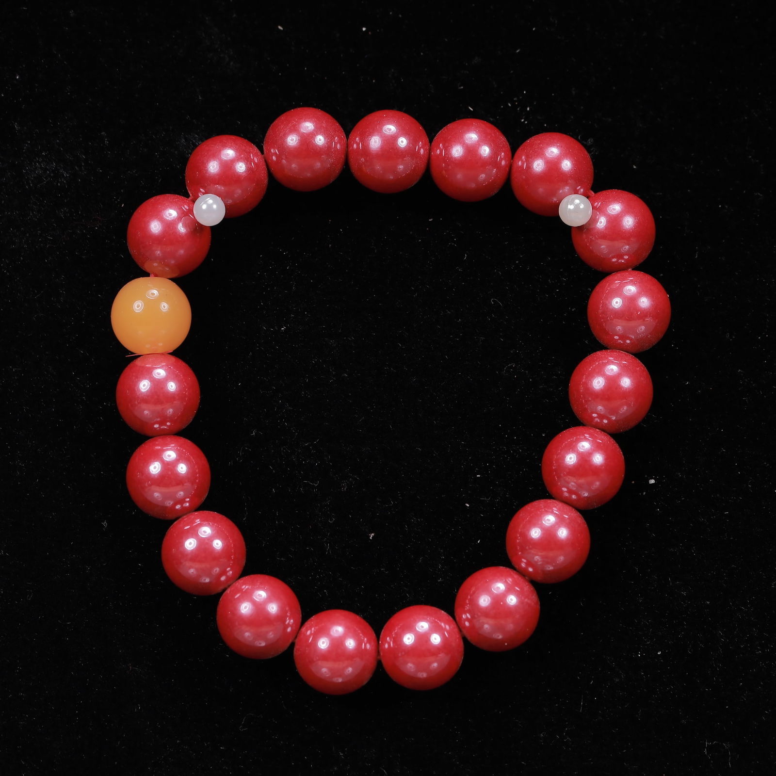 An Exquisite Cinnabar Bracelets - 5