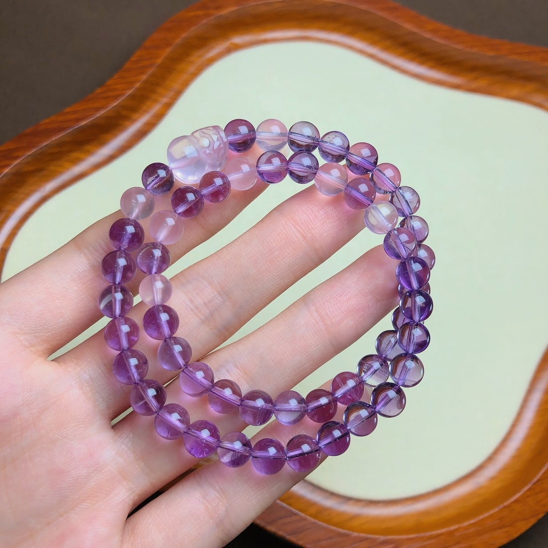 An Exquisite Crystal Bracelets: An Exquisite Crystal Bracelets,Size:6.8mm,Weight:23.5g 水晶手串