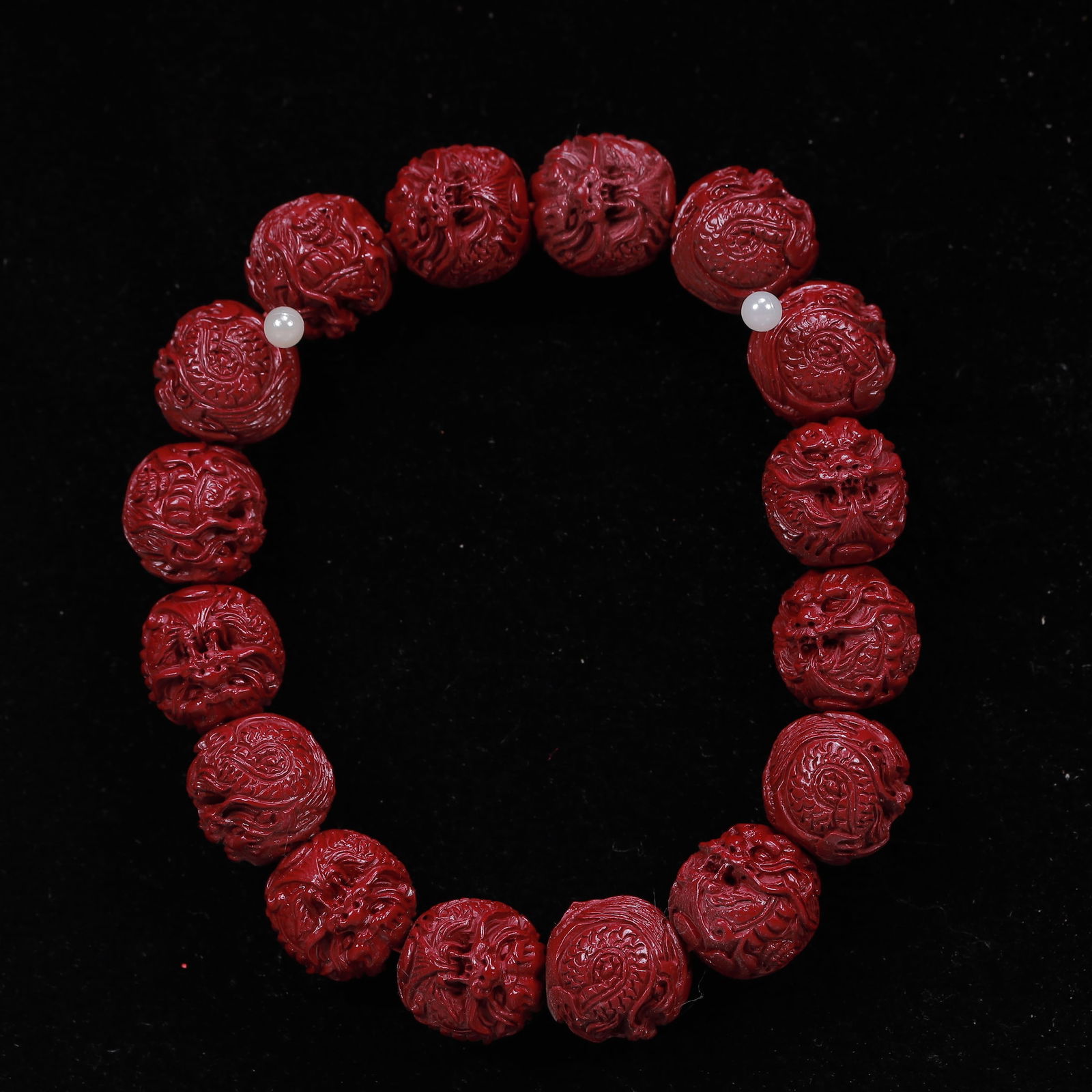 An Exquisite Cinnabar Bracelets - 2