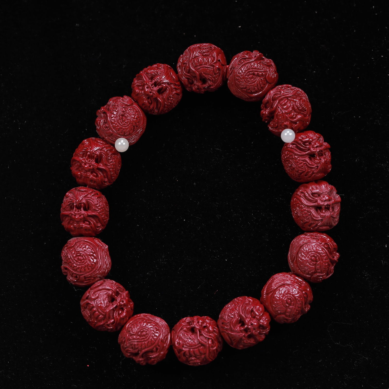An Exquisite Cinnabar Bracelets - 3