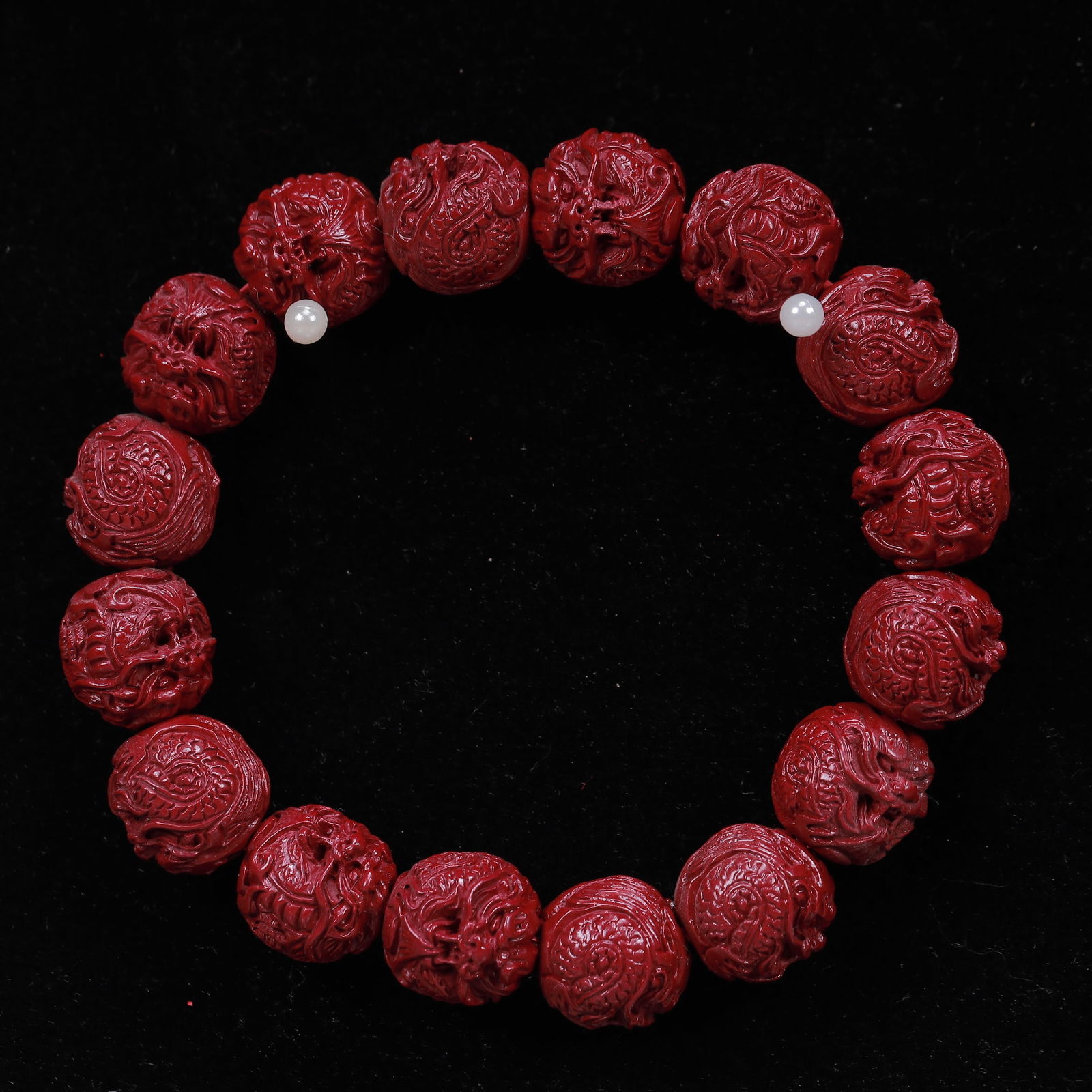 An Exquisite Cinnabar Bracelets - 4