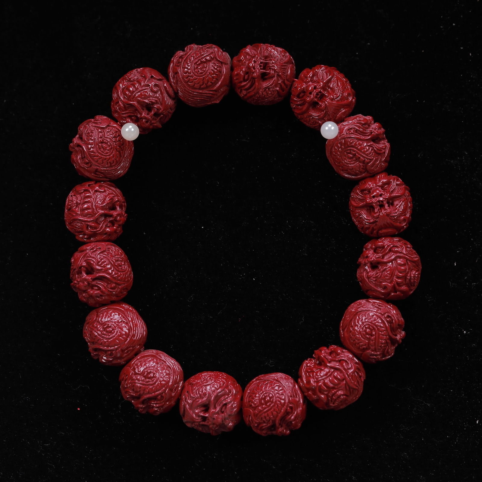 An Exquisite Cinnabar Bracelets - 5