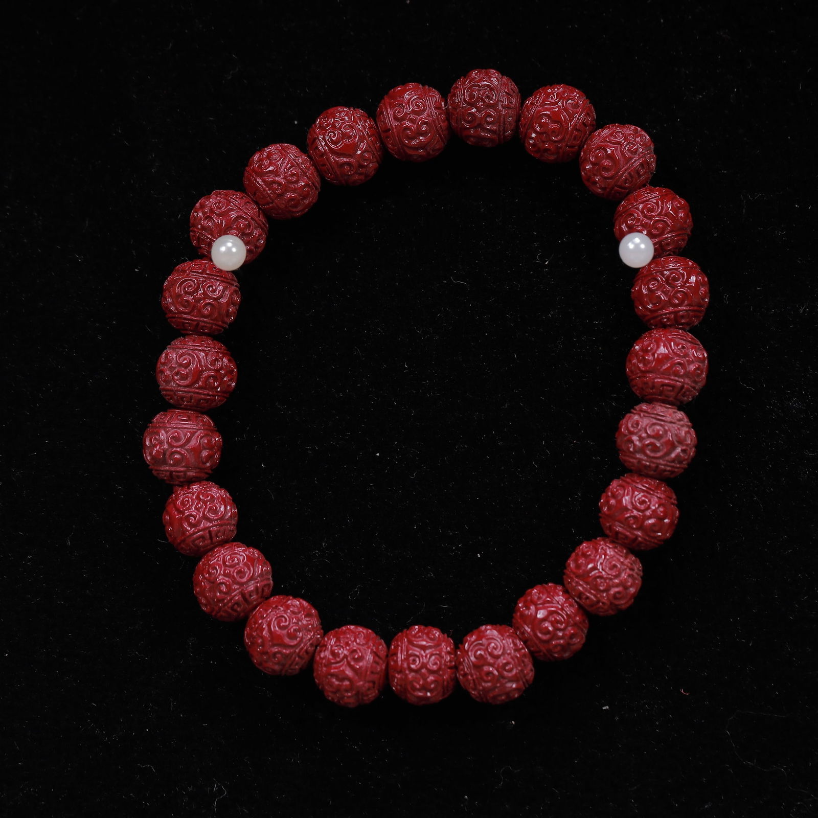 An Exquisite Cinnabar Bracelets - 5