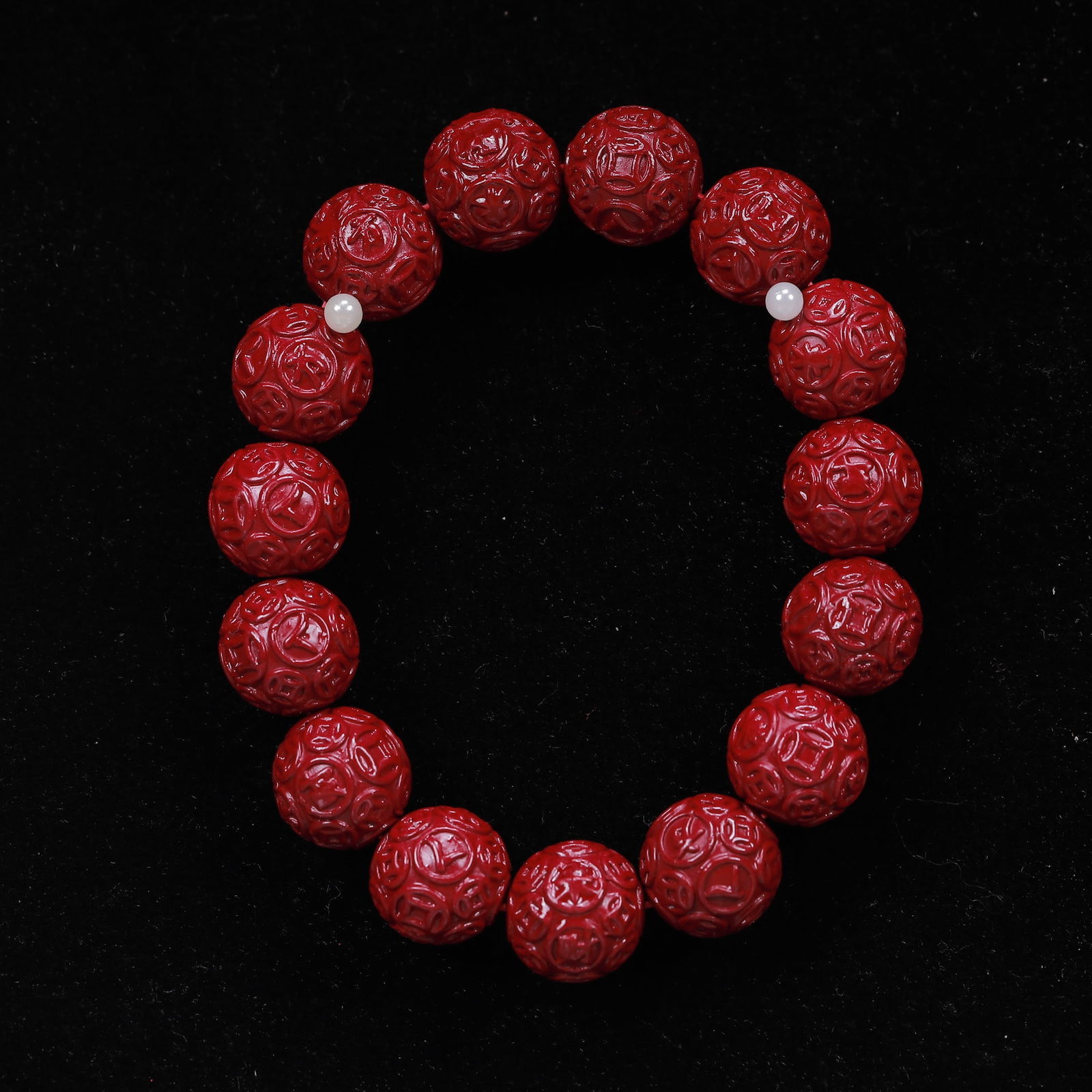 An Exquisite Cinnabar Bracelets - 2