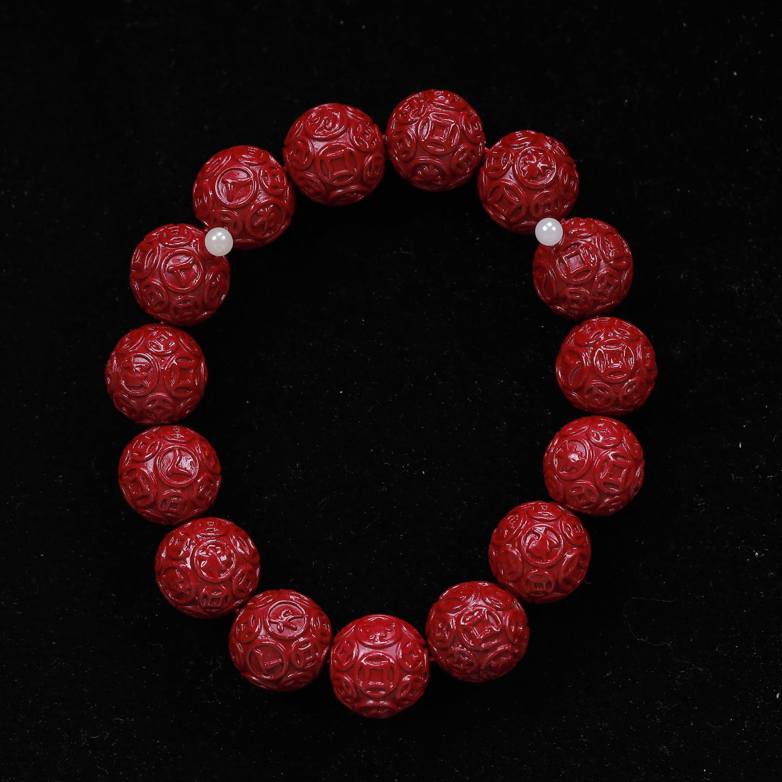 An Exquisite Cinnabar Bracelets - 3