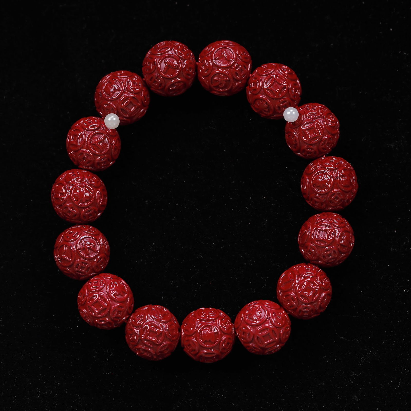 An Exquisite Cinnabar Bracelets - 4