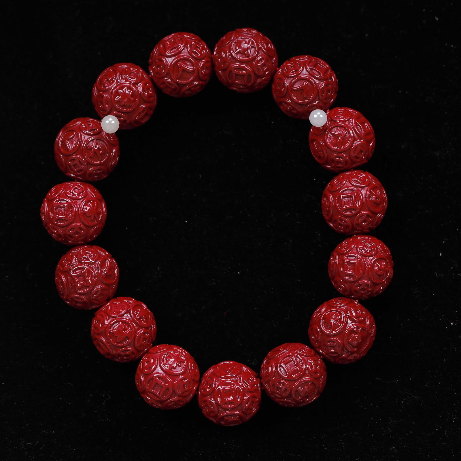 An Exquisite Cinnabar Bracelets - 5