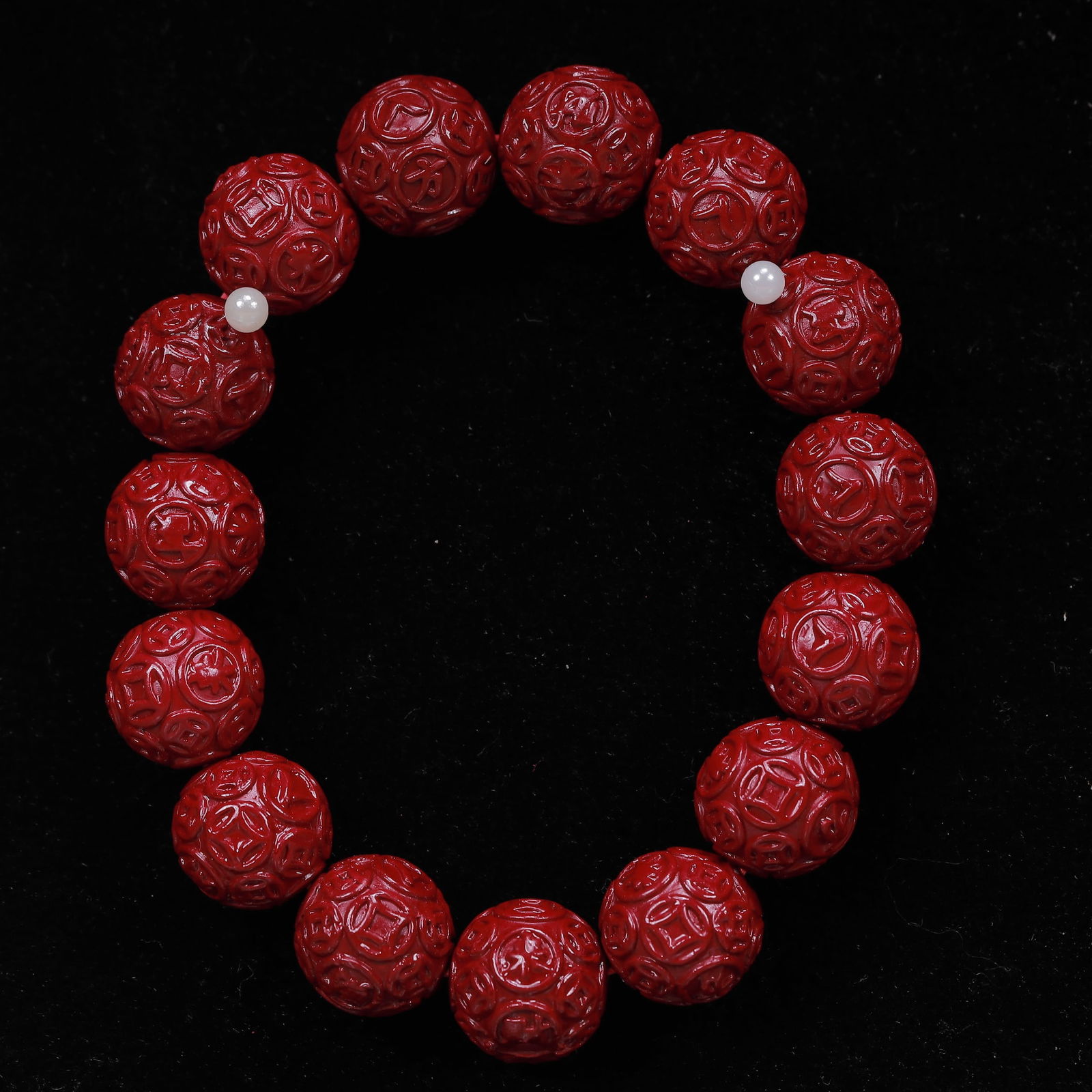 An Exquisite Cinnabar Bracelets - 6