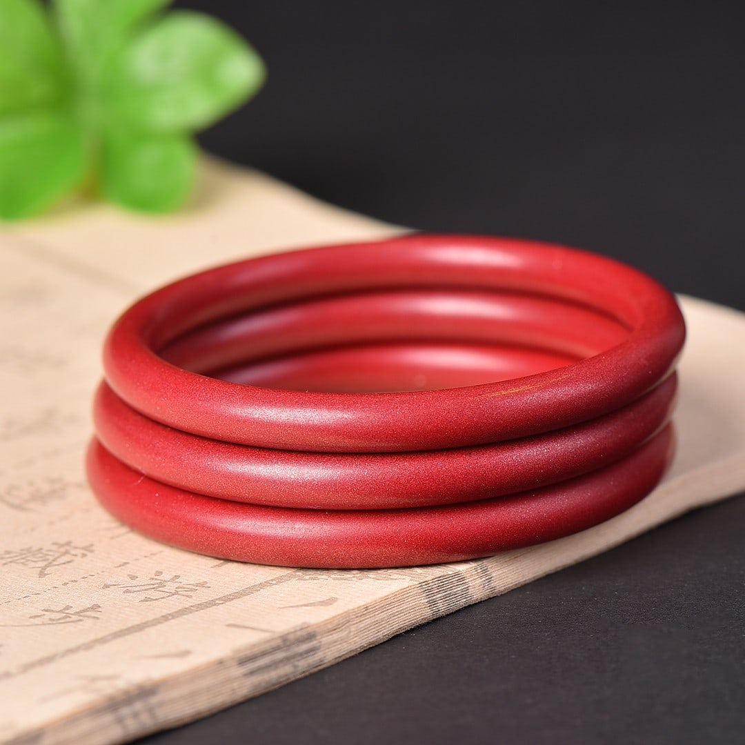 An Exquisite Cinnabar Bracelets - 6