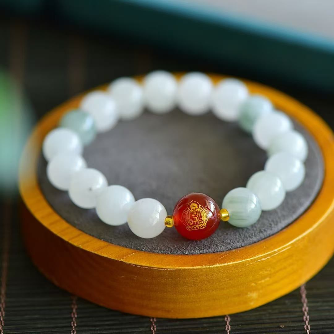An Exquisite White Jade Bracelets - 8
