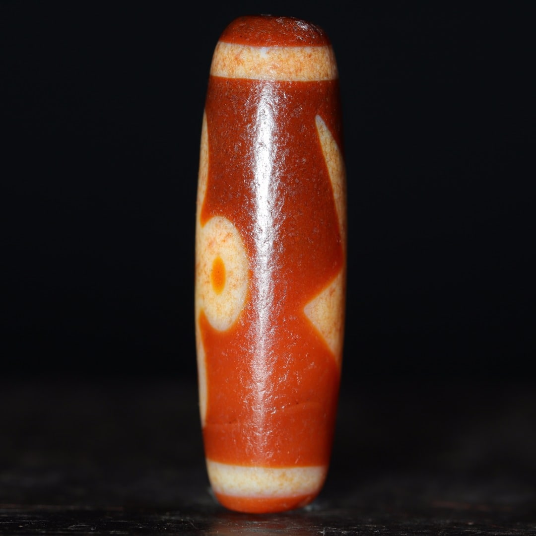 An Exquisite Five Eyes Dzi Bead Lightning Pattern Pendant - 5