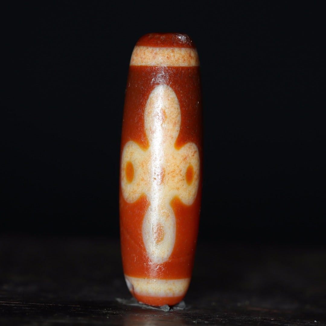 An Exquisite Five Eyes Dzi Bead Lightning Pattern Pendant - 6