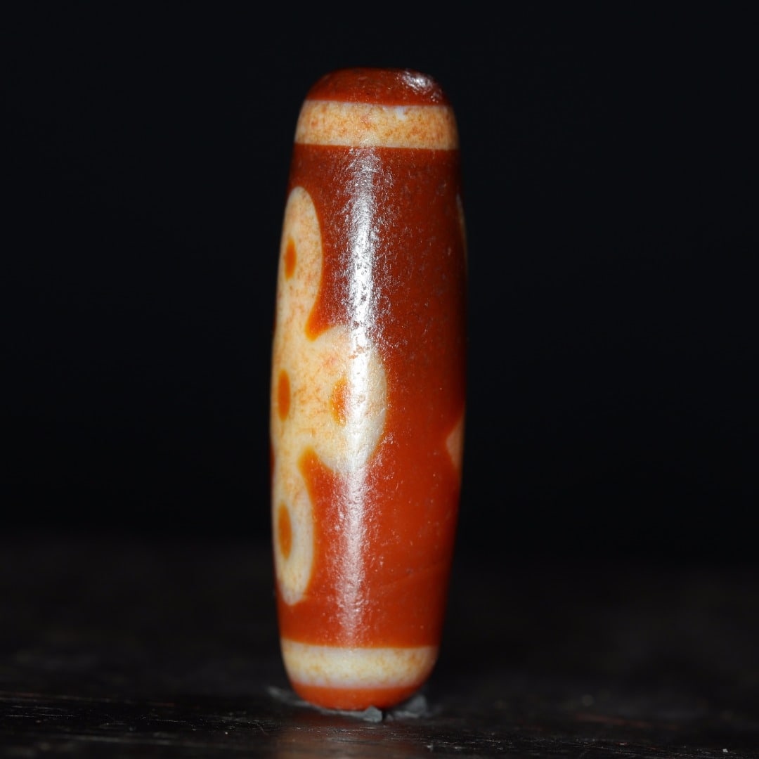 An Exquisite Five Eyes Dzi Bead Lightning Pattern Pendant - 7