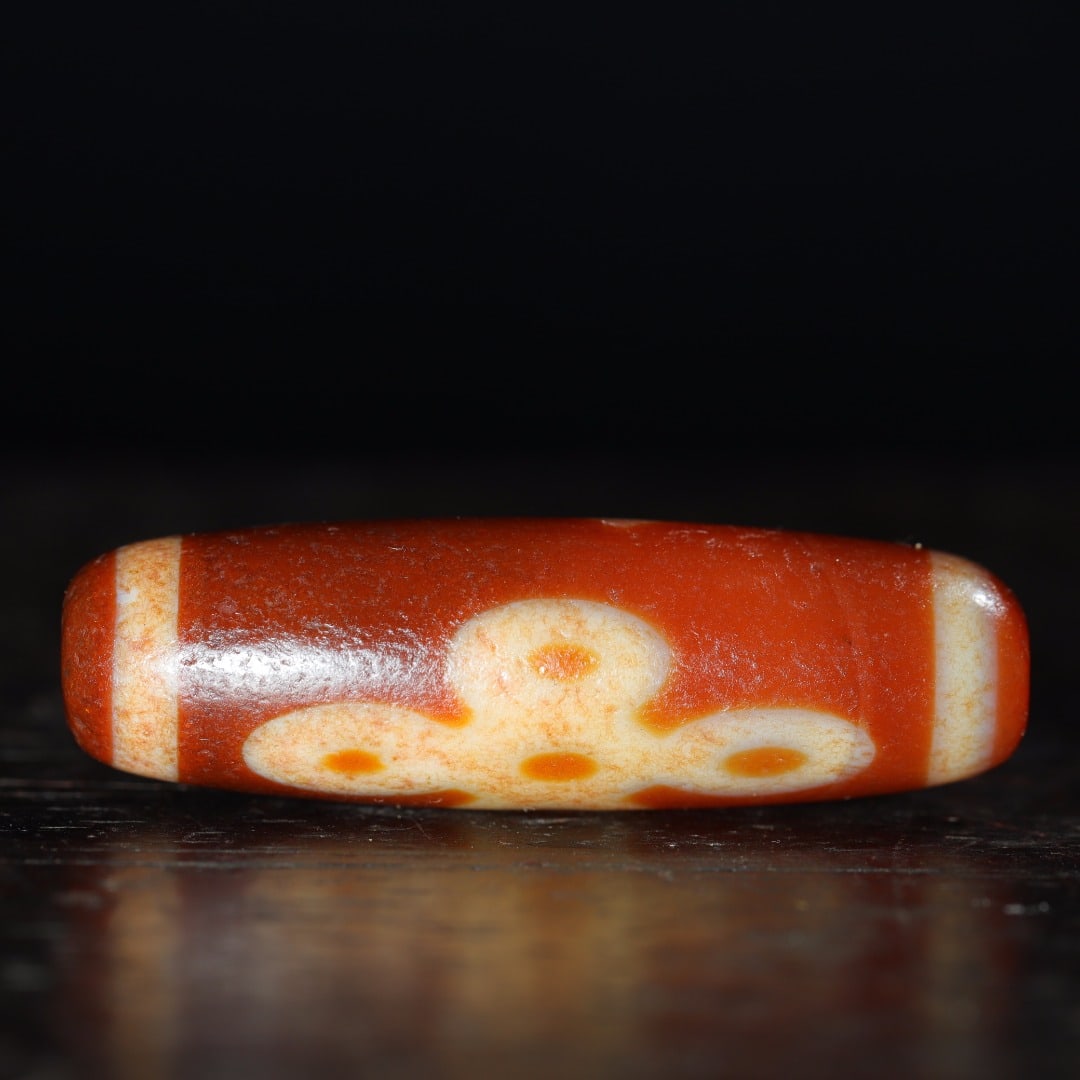 An Exquisite Five Eyes Dzi Bead Lightning Pattern Pendant - 8